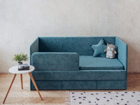 Диван-кровать Happy (бирюзовый) в Новопичугово - novopichugovo.mebel-nsk.ru | фото