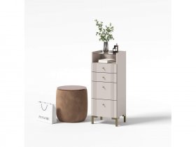 Комод 4 ящика КМ2 Одетта (дуб эндгрей/меланж) в Новопичугово - novopichugovo.mebel-nsk.ru | фото