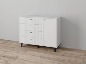 Комод «Катрин-13» (белый/белый снег) в Новопичугово - novopichugovo.mebel-nsk.ru | фото