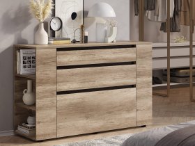 Комод КМ-06 Энигма (венге/дуб каньон) в Новопичугово - novopichugovo.mebel-nsk.ru | фото