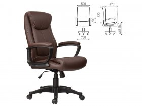 Кресло офисное BRABIX Enter EX-511, коричневое в Новопичугово - novopichugovo.mebel-nsk.ru | фото