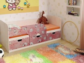 Кровать детская с ящиками 1,86 Минима Hello Kitty в Новопичугово - novopichugovo.mebel-nsk.ru | фото