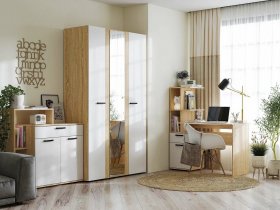 Модульная детская Санса (дуб сонома/белый) в Новопичугово - novopichugovo.mebel-nsk.ru | фото