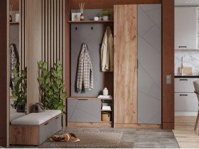 Модульная прихожая Орегон в Новопичугово - novopichugovo.mebel-nsk.ru | фото