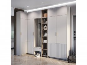 Модульная прихожая Пандора (кашемир/MF03) в Новопичугово - novopichugovo.mebel-nsk.ru | фото