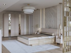 Модульная спальня Одетта (дуб эндгрей/меланж) в Новопичугово - novopichugovo.mebel-nsk.ru | фото