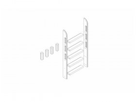 Пакет №10 Прямая лестница и опоры для двухъярусной кровати Соня в Новопичугово - novopichugovo.mebel-nsk.ru | фото
