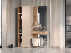 Прихожая Ева (кашемир/дуб вотан) в Новопичугово - novopichugovo.mebel-nsk.ru | фото