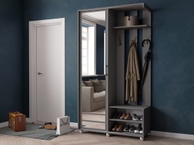 Прихожая «Ларго-2» (графит серый) в Новопичугово - novopichugovo.mebel-nsk.ru | фото