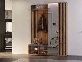 Прихожая Марракеш (дуб вотан/цемент темный) в Новопичугово - novopichugovo.mebel-nsk.ru | фото