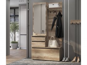 Прихожая ПР-04 Энигма (венге/дуб каньон) в Новопичугово - novopichugovo.mebel-nsk.ru | фото