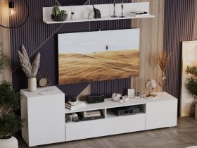 Стенка «Сильвия» (белый ясень) в Новопичугово - novopichugovo.mebel-nsk.ru | фото