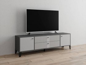Тумба под ТВ Парус-10 (графит/светло-серый) в Новопичугово - novopichugovo.mebel-nsk.ru | фото