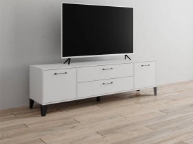 Тумба под ТВ Парус-13 (белый) в Новопичугово - novopichugovo.mebel-nsk.ru | фото